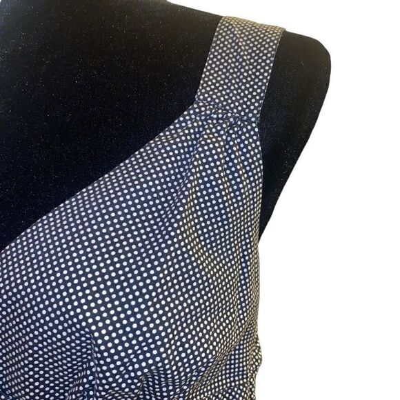 Tommy Hilfiger Black with White Polkadots Babydoll Style Halter Top Sz 10 - Picture 5 of 11